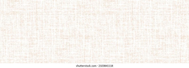 Detailed woven linen grunge texture horizontal background. Beige flax fiber natural pattern. Organic fibre close up weave fabric surface material. Rustic home decor fabric effect style. Space for text