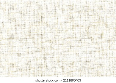 Detailed Woven Linen Grunge Texture Horizontal Background. Beige Flax Fiber Natural Pattern. Organic Fibre Close Up Weave Fabric Surface Material. Rustic Home Decor Fabric Effect Style. Space For Text