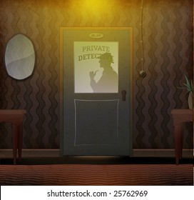 Detective Office, Art Background