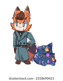 
Detective orange fox 