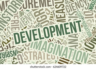 Development, business word cloud, for design wallpaper, texture or background.