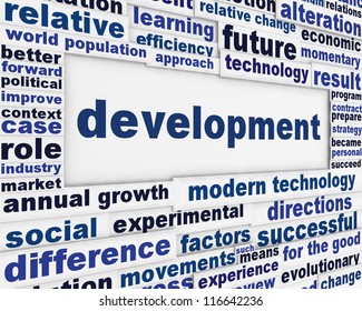 Development conceptual message background. Improvement poster design