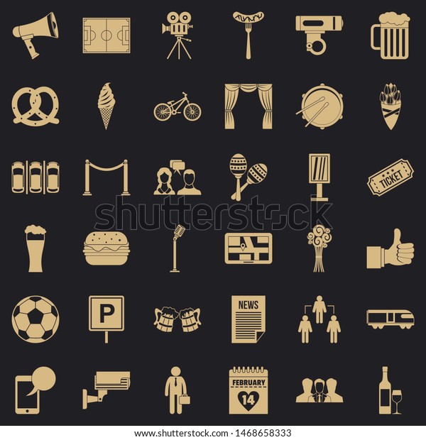 Development icons set. Simple style of 36\
development icons for web for any\
design