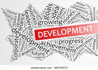DEVELOPMENT word on word cloud concept