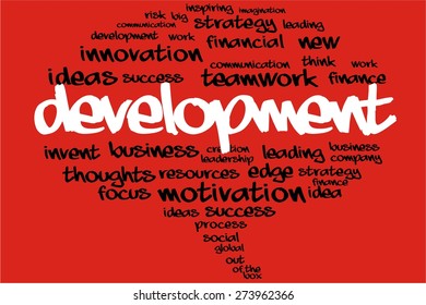DEVELOPMENT word on speech bubble with business concept