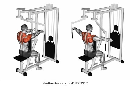 Deviation Hands On Simulator Rear Deltoids Stock Illustration 418402312 ...