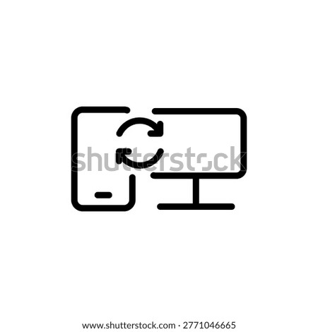 Device Synchronization Icon in Line Style