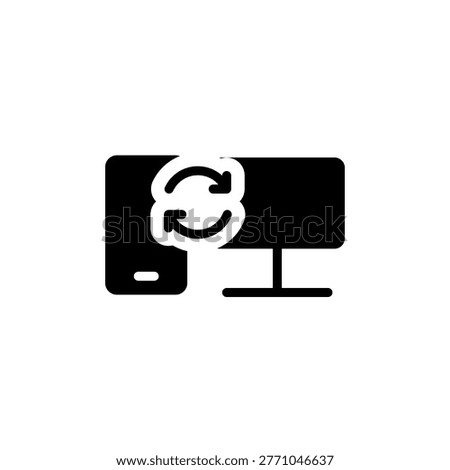 Device Synchronization Icon in Solid Style