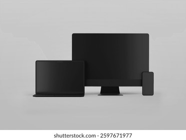 A Devices on white background
