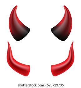 Devils Horns Isolated On White Background Stock Illustration 693724219 ...