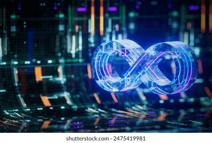 DevOps software development operations infinity symbol. Web development concept in isometric design. Developing of internet app, online website service 3d Illustration - Powered by Shutterstock