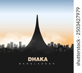 Dhaka City Landscape Illustration Background