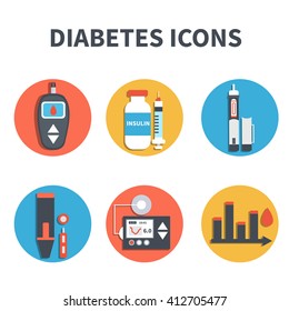 Diabetes Infographic Elements Isolated On White Stock Illustration ...