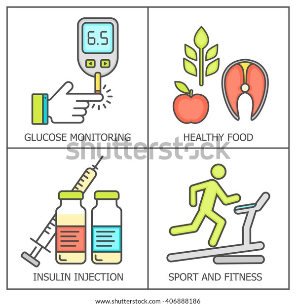 Diabetic Background Live Diabetes Pattern Medical Stock Illustration ...