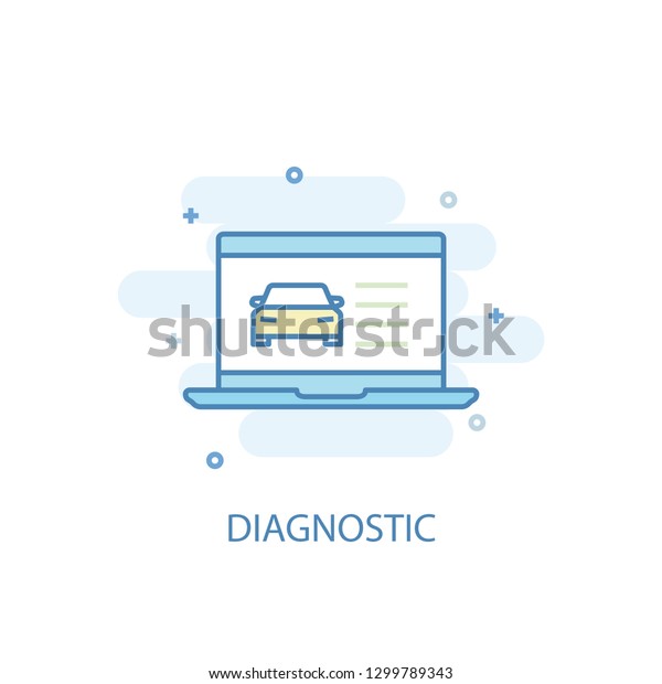 Diagnostic trendy icon. Simple line, colored\
illustration. Diagnostic symbol flat design from Car Service set.\
Can be used for\
UI/UX
