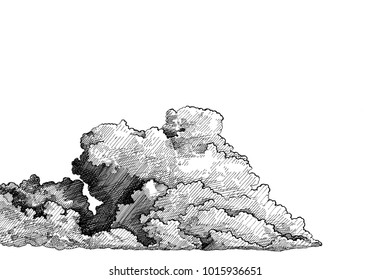 Diagonal Dashed Style Clouds On Clear Stock Illustration 1015936651 ...