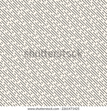 Diagonal line seamless pattern. Simple raster texture with thin inclined lines, stripes. Black and white abstract geometric background. Minimal monochrome repeat design for decor, print, wallpaper
