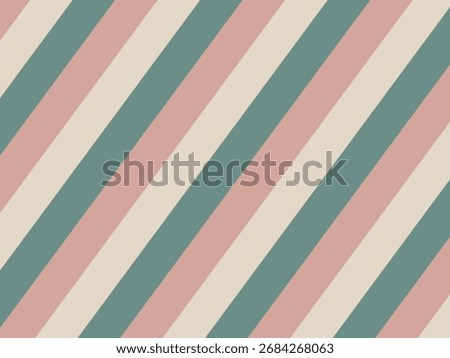 Diagonal stripes pattern in muted green, pink, and beige.
