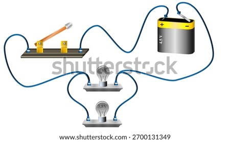 Diagram of a parallel electrical circuit of