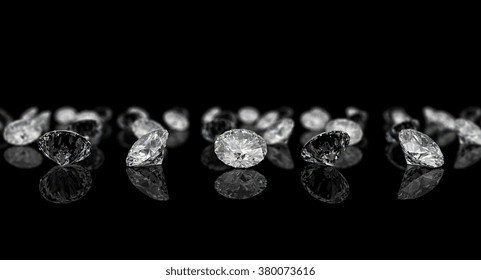 Diamond 3d On Black Background