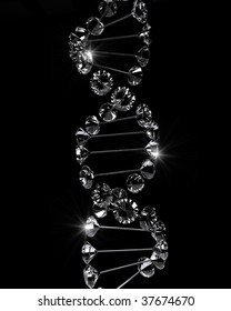 Diamond DNA formation 3d art