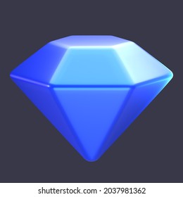 DIAMOND GAME UI ICON 3D RENDER ILLUSTRATION