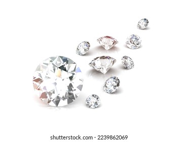 diamond gem 3d render (high resolution 3D image) - Shutterstock ID 2239862069