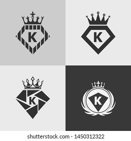 Diamond Letter K Jewelry Logo Set Stock Illustration 1450312322