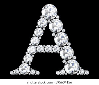 Diamond Letters Gemstones High Resolution 3d Stock Illustration ...