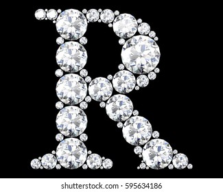 Diamond Letters Gemstones High Resolution 3d Stock Illustration 1209159919