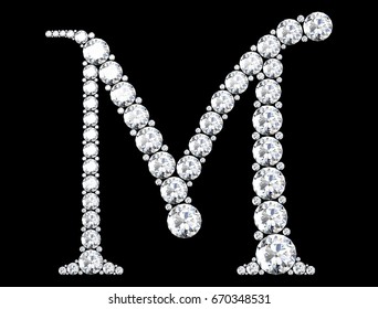 Diamond Letters Gemstones High Resolution 3d Stock Illustration 670348531