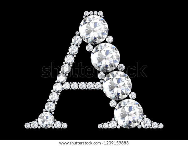 Diamond Letters Gemstones High Resolution 3d Stock Illustration ...