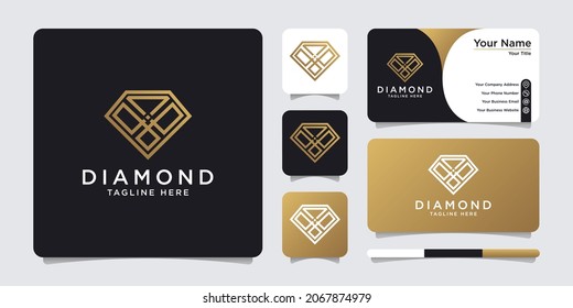 Diamond Logo Design Business Card Stock Illustration 2067874979 ...