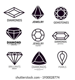 Diamond Logos. Jewels Diamonds Gems, Jewelry Diamantes Luxury Jewel Gemstones And Brilliant. Crystal Jewellery Gems Emblems