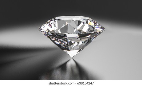 Diamond on the dark background. 3d illustration.