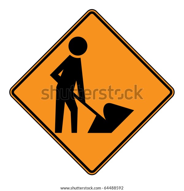 Individual Road Signs Orange Stock Illustration 16551973 