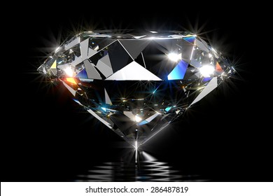 A diamond shining on water