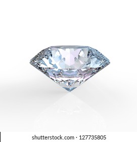 Diamond Solitaire On A White Background