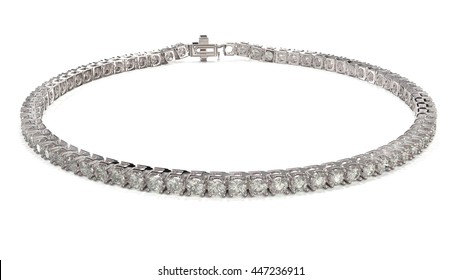 Diamond Tennis Bracelet 3D Illustration