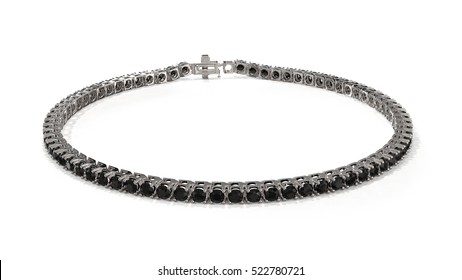 Diamond Tennis Bracelet 3D Illustration