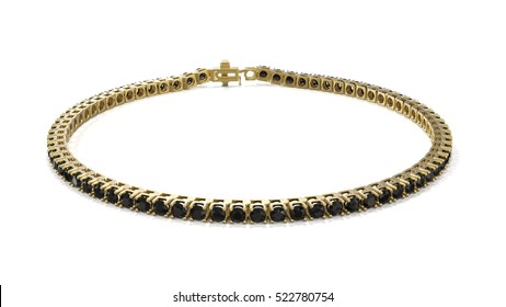 Diamond Tennis Bracelet 3D Illustration