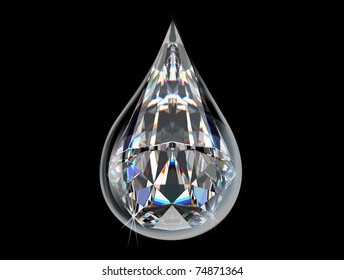 Diamond in Water drop.