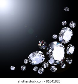 Diamonds On Black Stock Illustration 81841828 | Shutterstock