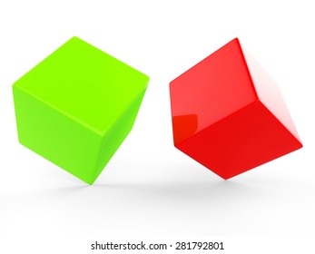 Dice Blocks Indicating Empty Space And Blank