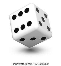 Dice in the white background. 3D Illustration.