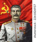 The Dictator Stalin grunge style modern art