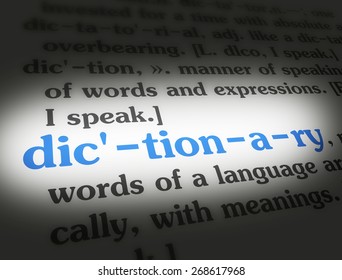 Dictionary Definition Of The Word Dictionary. 