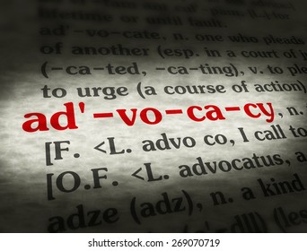 Dictionary Definition Of The Word ADVOCACY. 