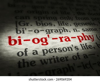 Dictionary Definition Of The Word Biography. 