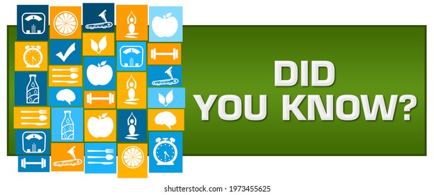 Did you know concept image with text and related symbols.